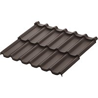 Модульная металлочерепица Стокгольм Zn180 1185х775мм Rooftop Бархат 0,5 мм Ral 8019