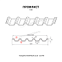 МеталлПрофиль: Профнастил (м2) С-44 (Zn (цинк)