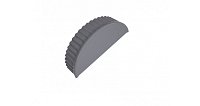 Заглушка торцевая полукруглого конька Сатин Ral 7004