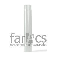 Труба круглая 125/90 3 м. Ral 9003