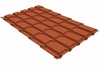 Металлочерепица Квадро Профиль Satin Matt 0,5 мм Ral 8004