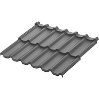 Модульная металлочерепица Стокгольм Zn180 1185х775мм Rooftop Бархат 0,5 мм Ral 7024