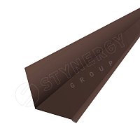 Планка для верхнего примыкания к стене Фальц Corundun50 0,5 мм Ral 8017