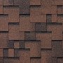 Roofshield: Черепица Фемили ЭкоЛАЙТ Модерн (3м2) FL-М-49 Коричневый с оттенением