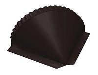 Заглушка полукруглого конька конусная Velur X Ral 9005