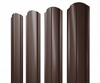 Штакетник Полукруглый Slim фигурный Ре двухсторонний 0,45 мм Ral 8017