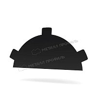 Заглушка конька простая VikingMP E 0,5 мм Ral 9005