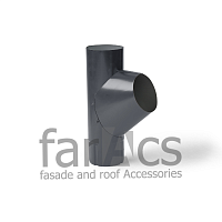 Тройник трубы 125/90 Ral 7024