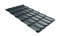 Металлочерепица Квинта Плюс Rooftop бархат 0,5 мм Ral 7016