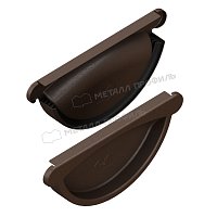 Заглушка желоба Foramina D=125мм Freeze Matt Dark brown