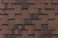 Гибкая черепица Фемели ЭкоЛАЙТ Модерн Коричневый с оттенением