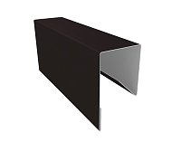 Планка П-образная заборная 17 Ре 0,45 мм Ral 9005