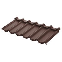Модульная металлочерепица Стокгольм Zn180 1185х425мм Rooftop Бархат 0,5 мм Ral 8017