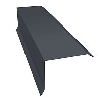 Планка торцевая 100х80 Велюр 0,5мм Ral 7024