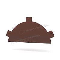 Заглушка конька простая Norman 0,5 мм Ral 8017