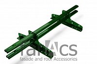 Снегозадержатель плоско-овальный 45х25 1м Ral 6005