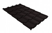 Металлочерепица Камея Satin Matt 0,5 мм Ral 9005
