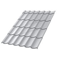 Металлочерепица Ламонтерра Norman 0,5 мм Ral 7004