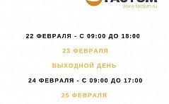 График работы компании Фактум в феврале