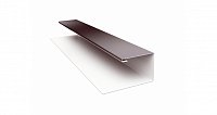 Планка П-образная ЭкоБрус Pe 0,45 мм, длина 2 м. Ral 8017