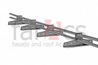 Снегозадержатель плоско-овальный 45х25 3м Ral 7004