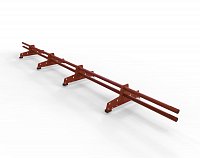 Снегозадержатель трубчатый D25 NewLine 4 опоры 3 м. Ral 8004
