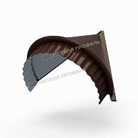 Заглушка конька конусная Puretan 0,5 мм Ral 8017