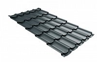 Металлочерепица Квинта Плюс Rooftop бархат 0,5 мм Ral 7016