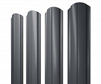 Штакетник Полукруглый Slim фигурный Ре двухсторонний 0,45 мм Ral 7024