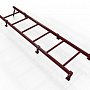 Русь: Лестница кровельная 1,86х0,410 м +4 кров. +2 коньк. кроншт.