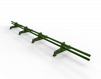 Снегозадержатель трубчатый D25 NewLine 4 опоры 3 м. Ral 6020