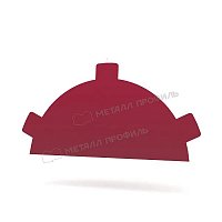 Заглушка конька простая Norman 0,5 мм Ral 3005
