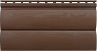 Сайдинг Blockhouse акриловый BH-03 двухпереломный малый Орех тёмный