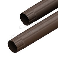 Труба водосточная Foramina Freeze D=100 мм L=1м Matt Dark brown