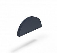 Заглушка торцевая для полукруглого конька Ре 0,5 мм Ral 7024