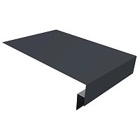 Планка околооконная сложная 200х50х18 (j-фаска) L=2м, Satin 0,5мм Ral 7024