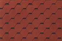 Гибкая черепица Премиум Стандарт Красный с оттенением