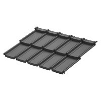 Модульная металлочерепица Берген Zn180 1162х765мм Rooftop Бархат 0,5 мм Ral 7016