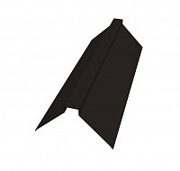 Конек плоский 150х40х150 мм Satin 0,5 мм Ral 9005