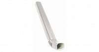 Труба прямоугольная с коленом Vortex Pe 1м Ral 9003