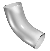 Колено трубы 125/90 Rooftop dRain Ral 9003