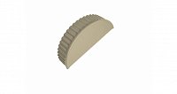 Заглушка торцевая полукруглого конька Satin Ral 1015