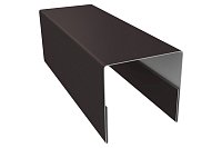 Планка П-образная заборная 20 Ре 0,45 мм. Ral 9005