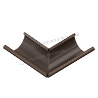 Угол желоба наружный 90° Foramina D=125 мм Freeze Matt Dark brown