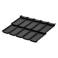 Модульная металлочерепица Берген Zn180 1162х765мм Rooftop Бархат 0,5 мм Ral 9005