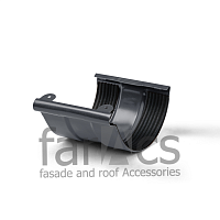 Соединитель желоба 125/90 Ral 7024