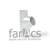 Тройник трубы 125/90 Ral 9003