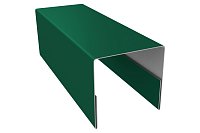 Планка П-образная заборная 20 Ре 0,45 мм. Ral 6005