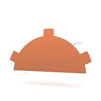 Заглушка конька простая Norman 0,5 мм Ral 8004