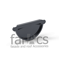 Заглушка желоба универсальная 125/90 Ral 7024